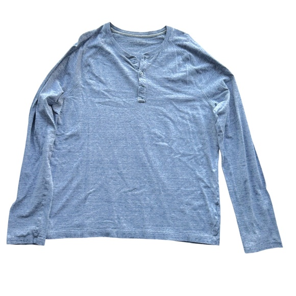 Banana Republic Other - BANANA REPUBLIC Blue Soft Wash Long Sleeve Henley – Size L